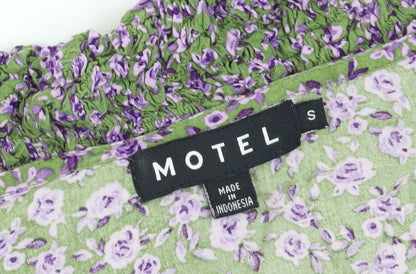 Womens UK Size S Motel Multicoloured Cropped Blouse
