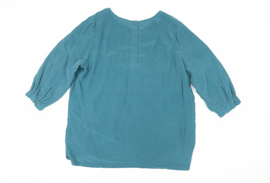 French Connection Women's Blue Relaxed Balloon Sleeve Top 16