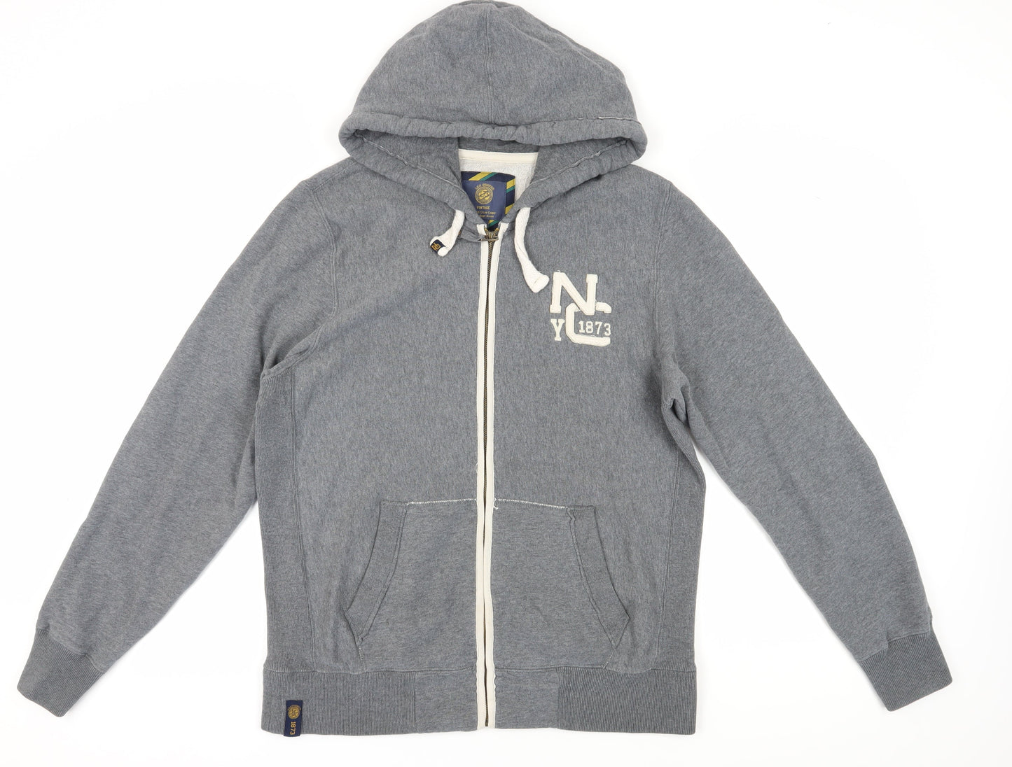 Mens UK Size L Lee Cooper Grey Full Zip Hoodie