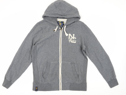 Mens UK Size L Lee Cooper Grey Full Zip Hoodie