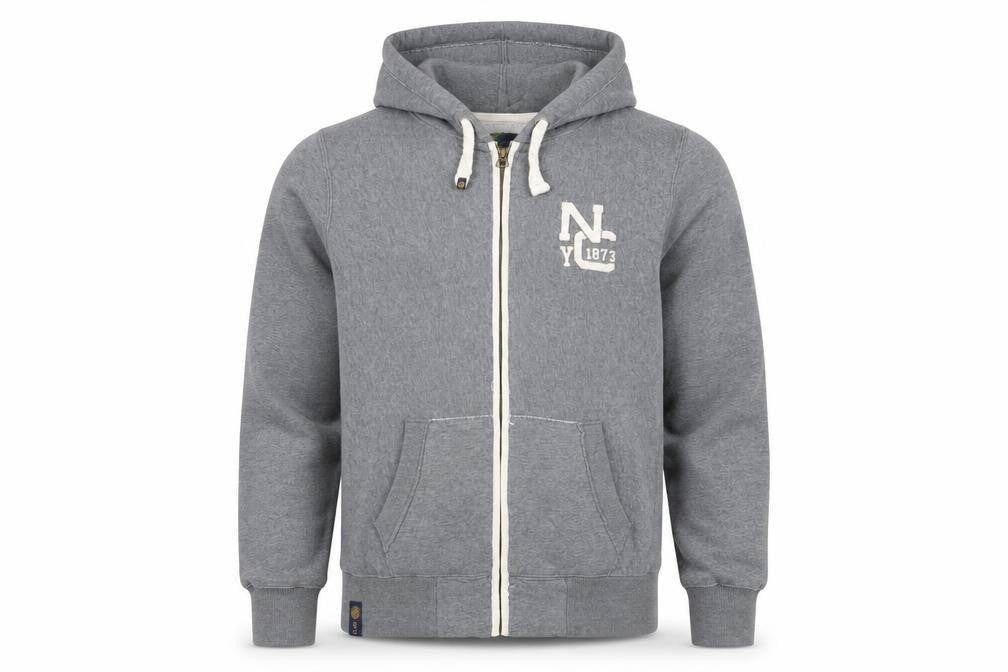 Mens UK Size L Lee Cooper Grey Full Zip Hoodie