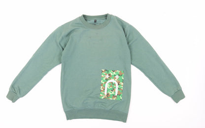 Little White Lies Green Camouflage Sweatshirt XS