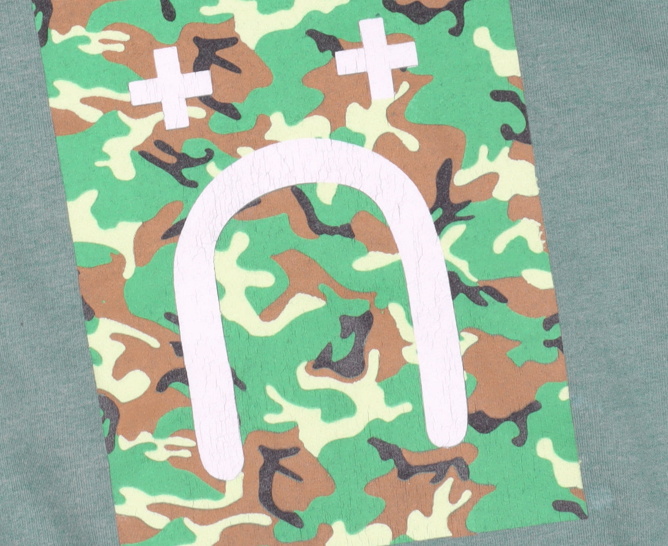 Little White Lies Green Camouflage Sweatshirt XS