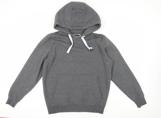 Mens UK Size L SoulCal & Co Grey Pullover Hoodie