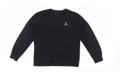 Jordan Boys Black Pullover Sweatshirt L Basketball Logo