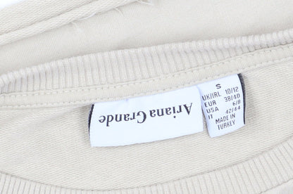 Ariana Grande Women Beige Pullover Sweatshirt Size 10/12