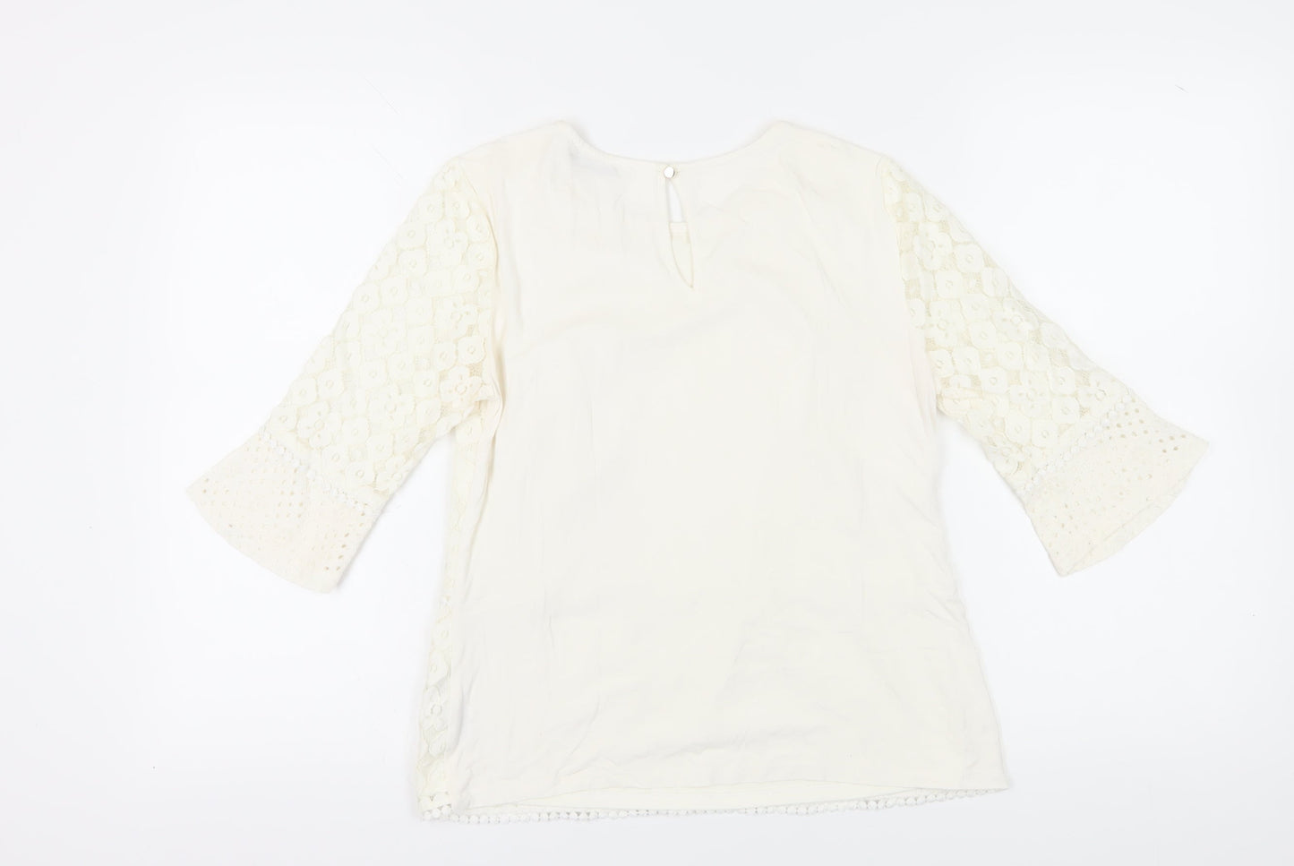 Womens UK Size M Oasis White Camisole Blouse