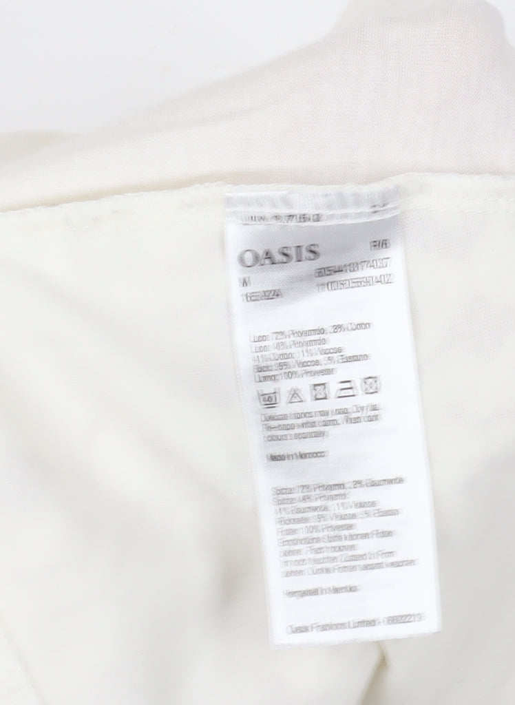 Womens UK Size M Oasis White Camisole Blouse
