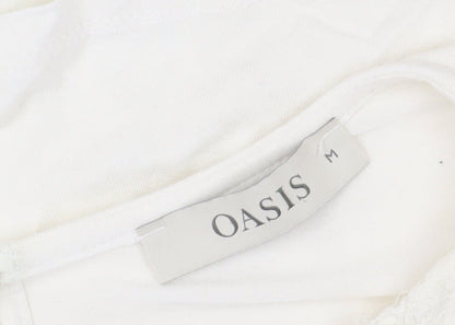 Womens UK Size M Oasis White Camisole Blouse