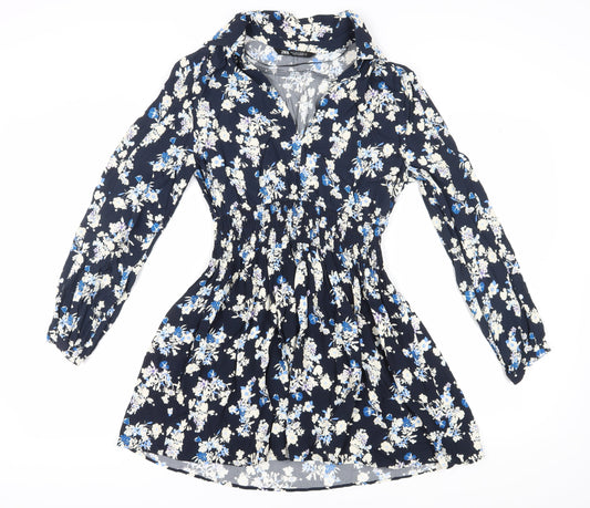 Zara Women's Multicoloured S Floral Shirt Dress, Sz S