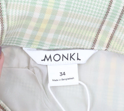 Monki Women Multicoloured Plaid Skirt Size 6