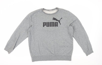 Mens UK Size L PUMA Grey Pullover Sweatshirt