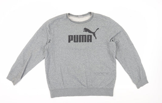 Mens UK Size L PUMA Grey Pullover Sweatshirt