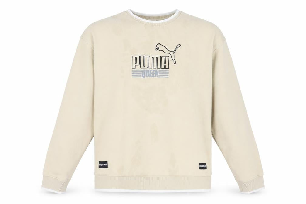 Mens UK Size L PUMA Beige Pullover Sweatshirt