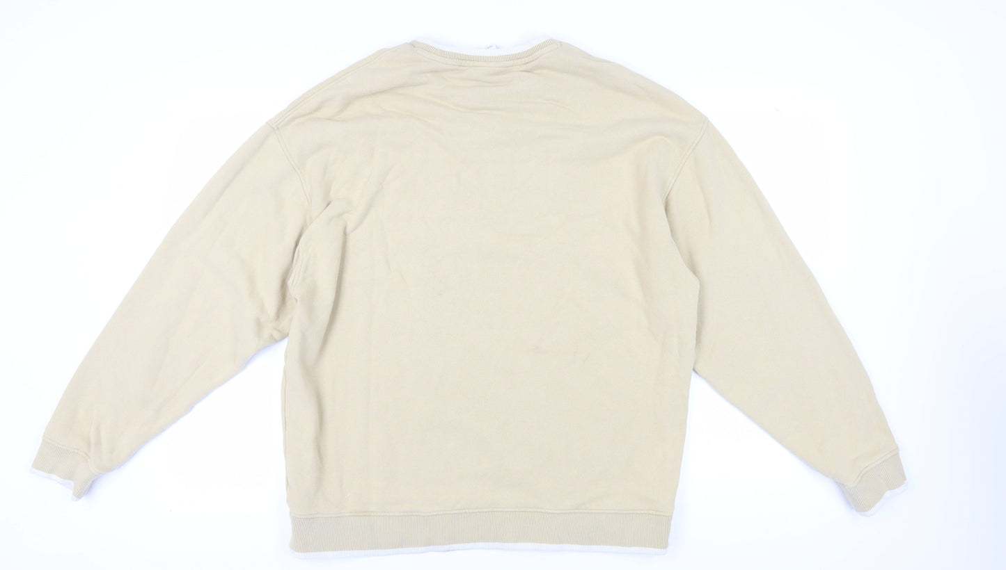 Mens UK Size L PUMA Beige Pullover Sweatshirt