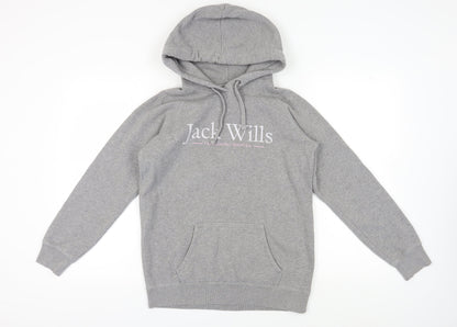 Womens UK Size 10 Jack Wills Grey Pullover Hoodie
