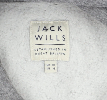 Womens UK Size 10 Jack Wills Grey Pullover Hoodie