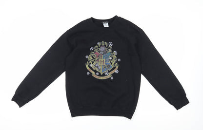 Unisex Adults UK Size S Harry Potter Black Pullover Sweatshirt