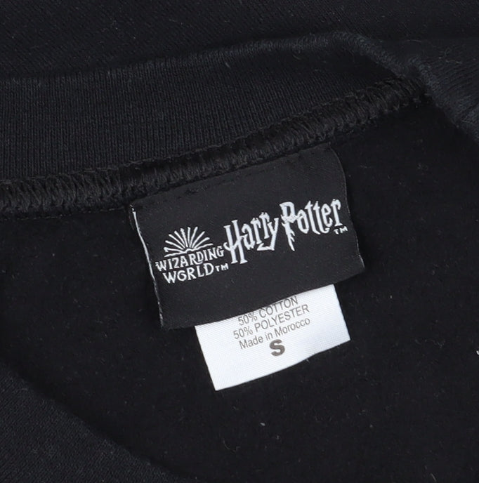 Unisex Adults UK Size S Harry Potter Black Pullover Sweatshirt