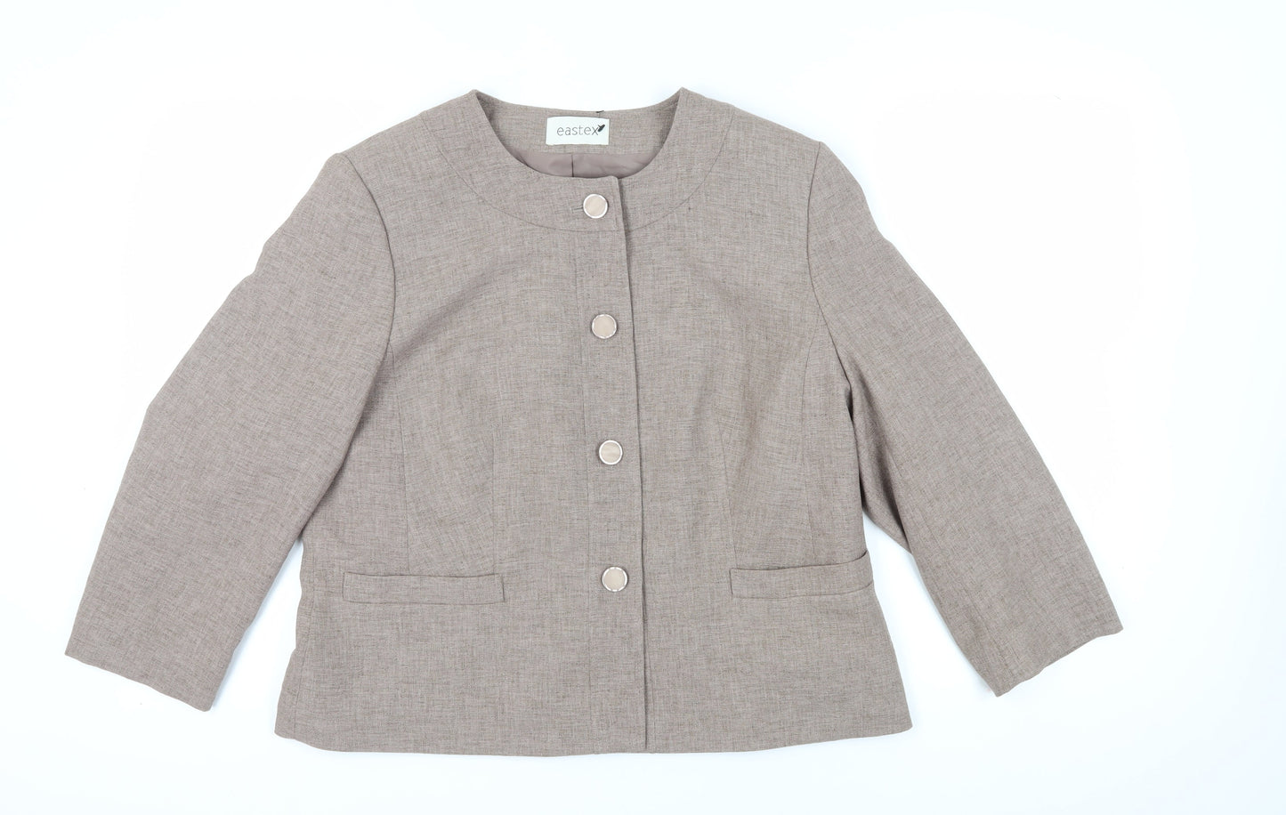 Eastex Women's Beige 3/4 Sleeve Suit Jacket Size 16