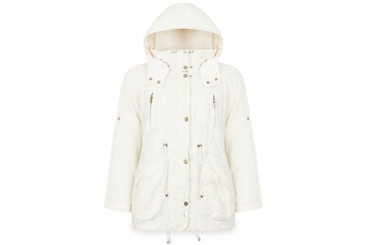 Mudo Collection Women's Ivory Parka Jacket M