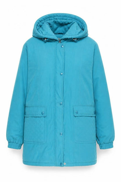 Womens UK Size L Damart Blue Parka Coat