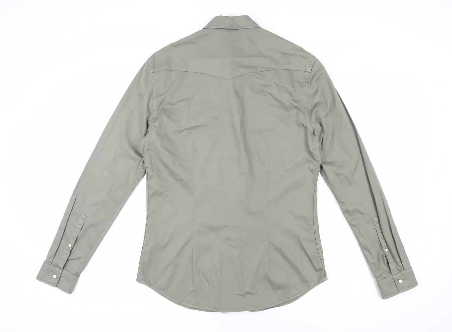 ASOS DESIGN Men's Green Long Sleeve Shirt