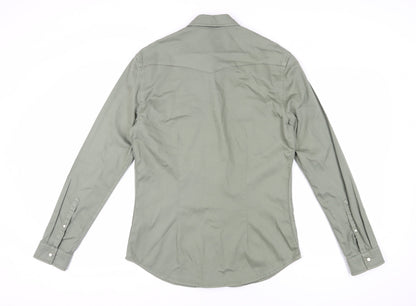 ASOS DESIGN Men's Green Long Sleeve Shirt