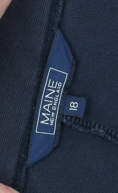 Maine New England Women's Black Cotton Trousers