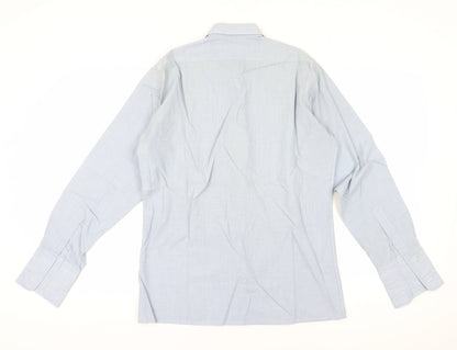 Mens UK Collar Size 39 Debenhams Smart Blue  Dress Shirt