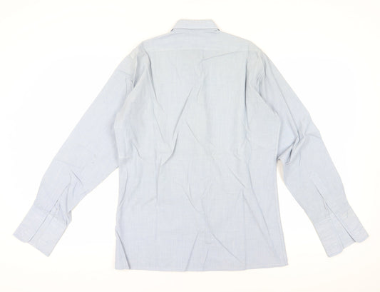 Mens UK Collar Size 39 Debenhams Smart Blue  Dress Shirt