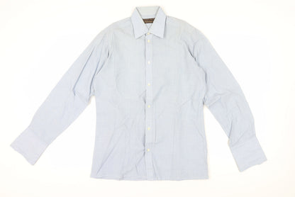 Mens UK Collar Size 39 Debenhams Smart Blue  Dress Shirt