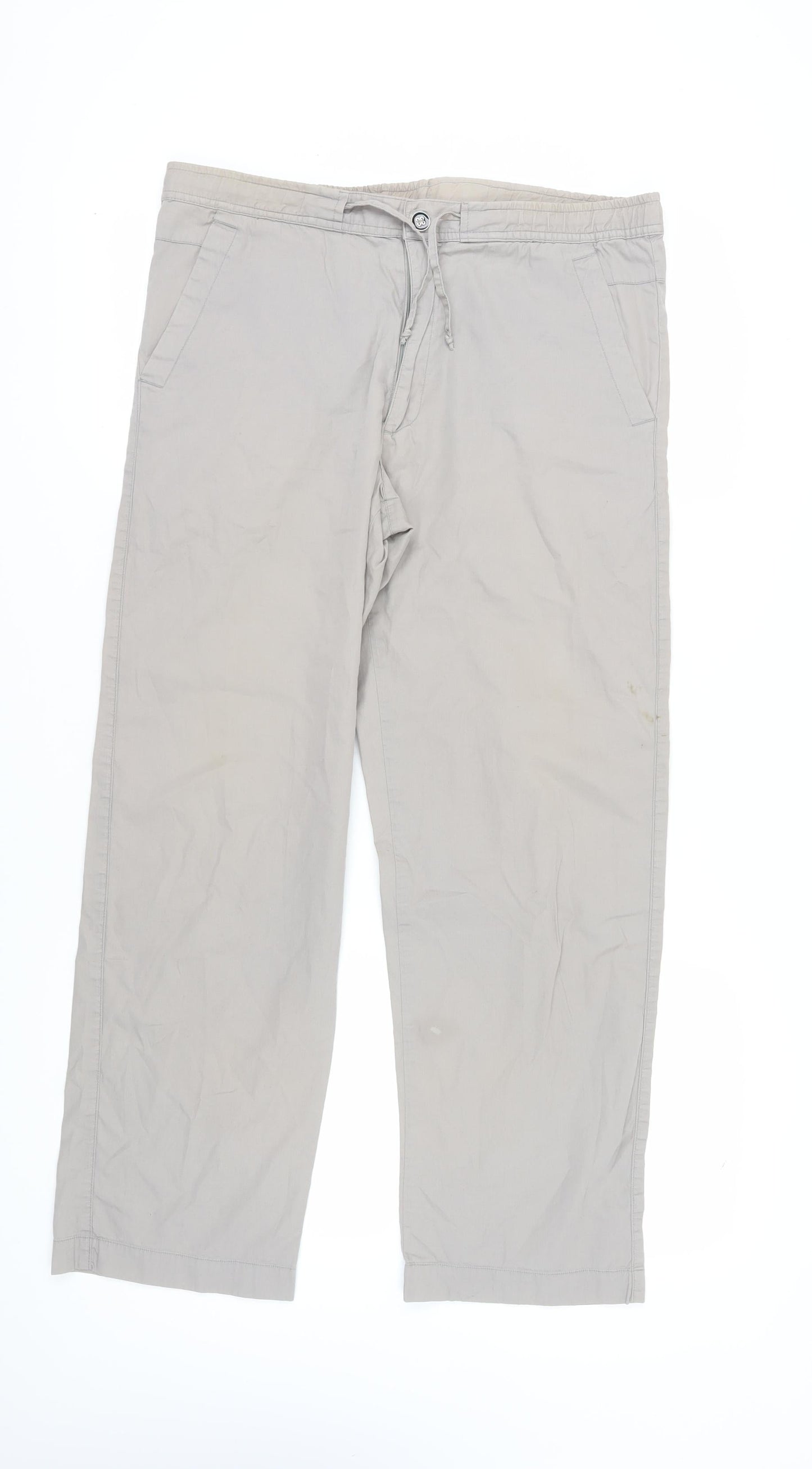 Burton Men's Beige Chino Trousers 34R Casual Style