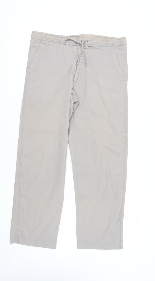 Burton Men's Beige Chino Trousers 34R Casual Style