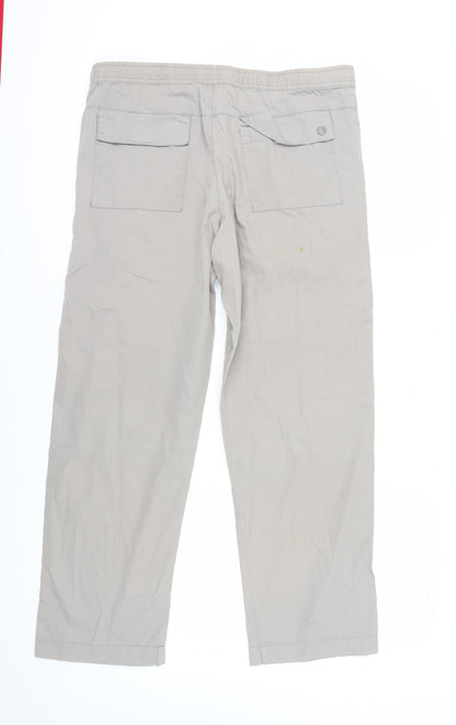 Burton Men's Beige Chino Trousers 34R Casual Style