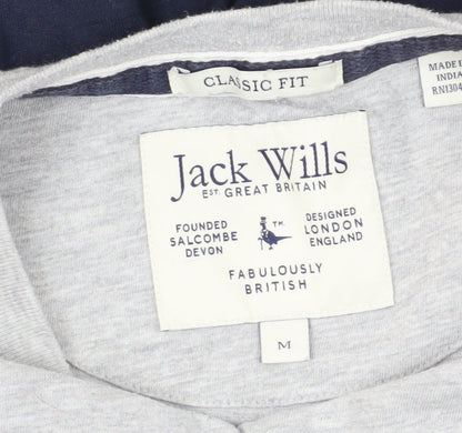 Jack Wills Men's M Grey Colourblock T-Shirt - Classic
