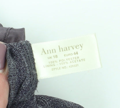 Ann Harvey Women's Grey Overcoat Size 18