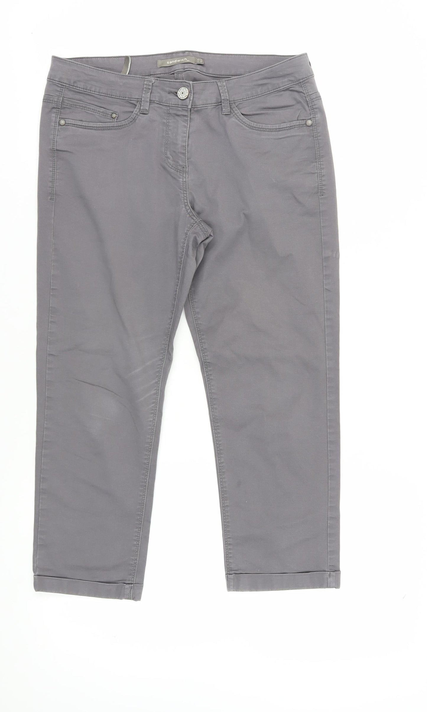 Sandwich Women's Grey Cropped Jeans Size 10