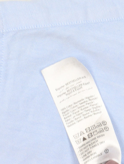 Mens UK Collar Size M JACK & JONES Smart Blue  Dress Shirt