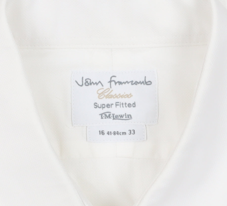 T.M. Lewin Men's White Extra-Slim Fit Dress Shirt