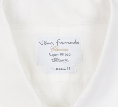 T.M. Lewin Men's White Extra-Slim Fit Dress Shirt