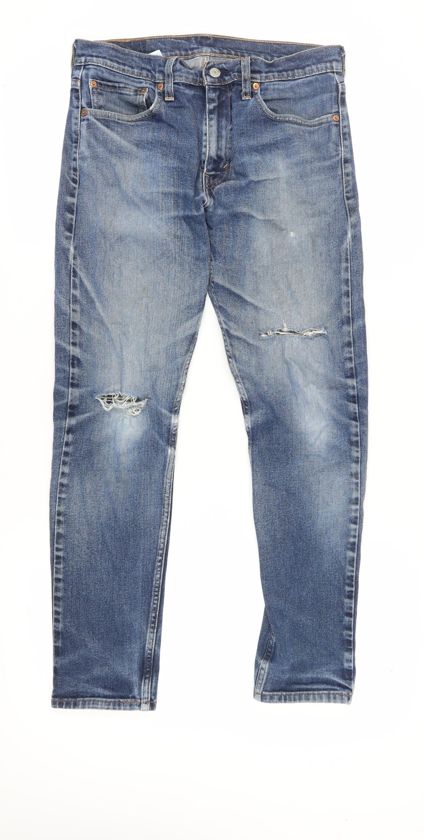 Levi's Men's Blue Straight Jeans 32W 32L Light Wash