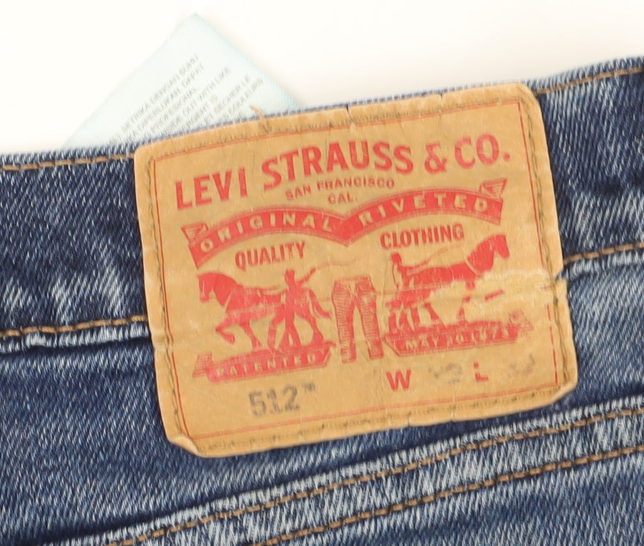 Levi's Men's Blue Straight Jeans 32W 32L Light Wash