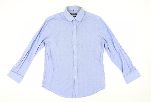 Mens UK Collar Size 16 Hammond & Co. Smart Blue  Dress Shirt