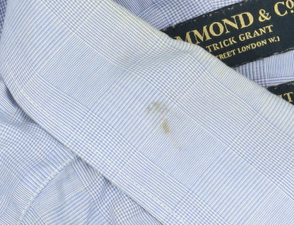 Mens UK Collar Size 16 Hammond & Co. Smart Blue  Dress Shirt
