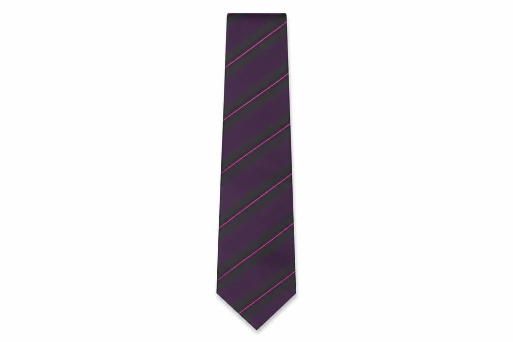 Mens Thomas Nash Purple Striped 100% Polyester  Tie