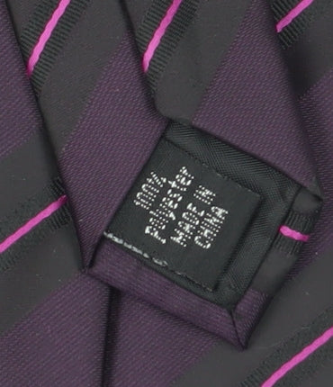 Thomas Nash Men's Purple Striped Tie