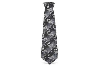 Mens KAILONG Black Paisley 100%  Tie