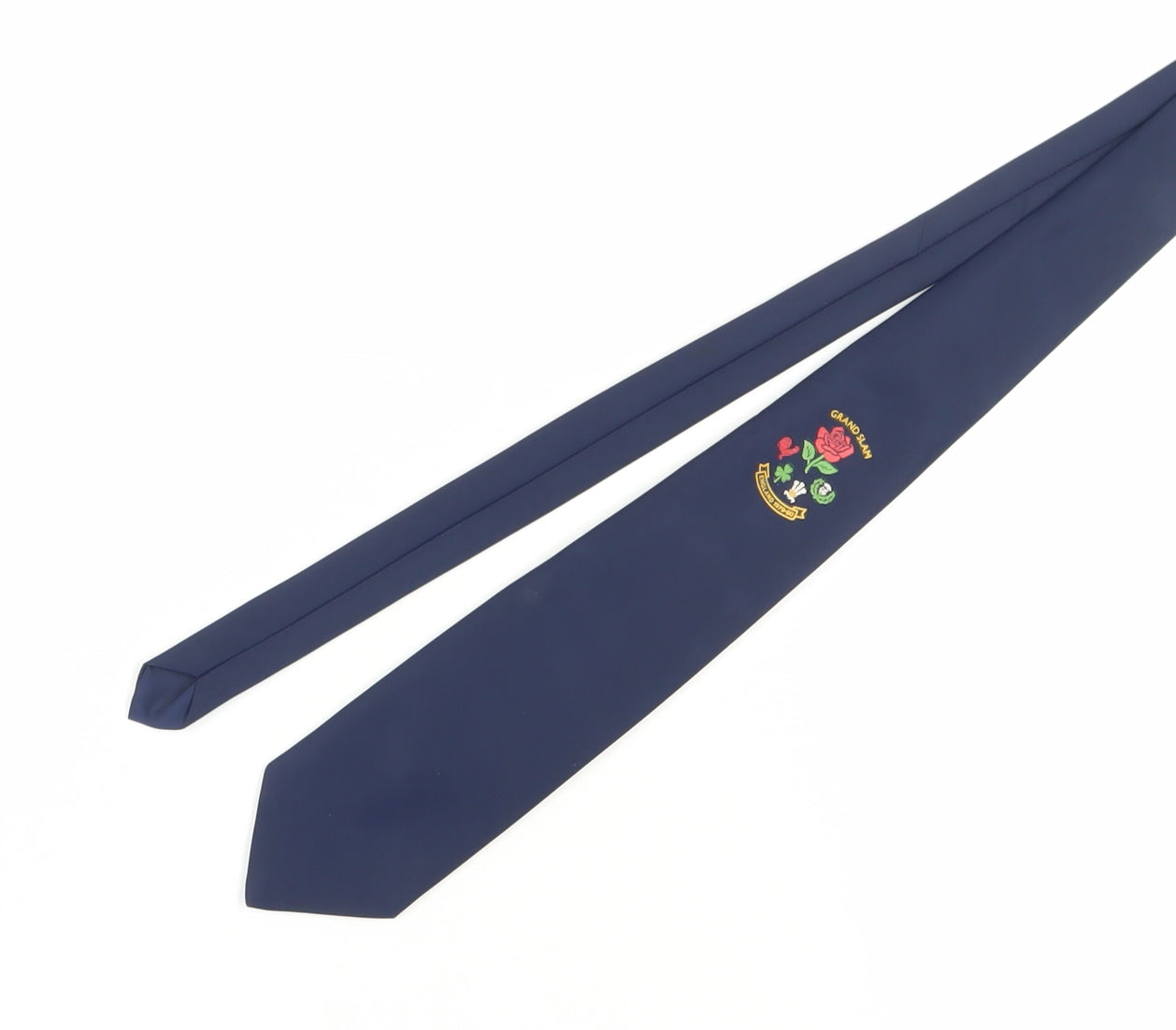 Grand Slam England Rugby 1979-1980 Vintage Men's Blue Tie