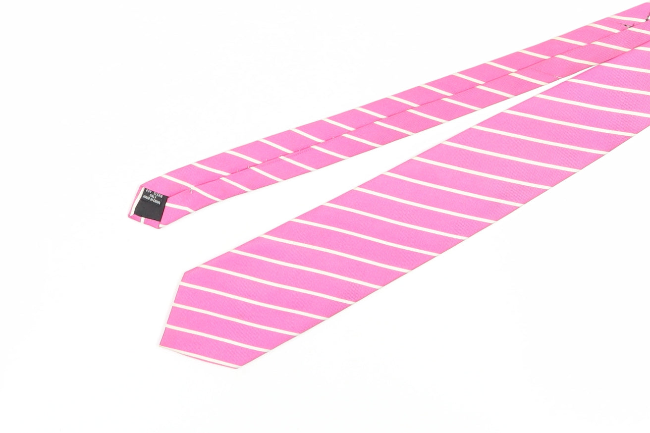 Van Heusen Men's Pink Striped Silk Tie